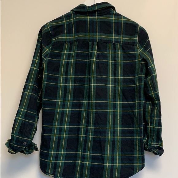Madewell green plaid long sleeve top sz medium - Picture 3 of 5